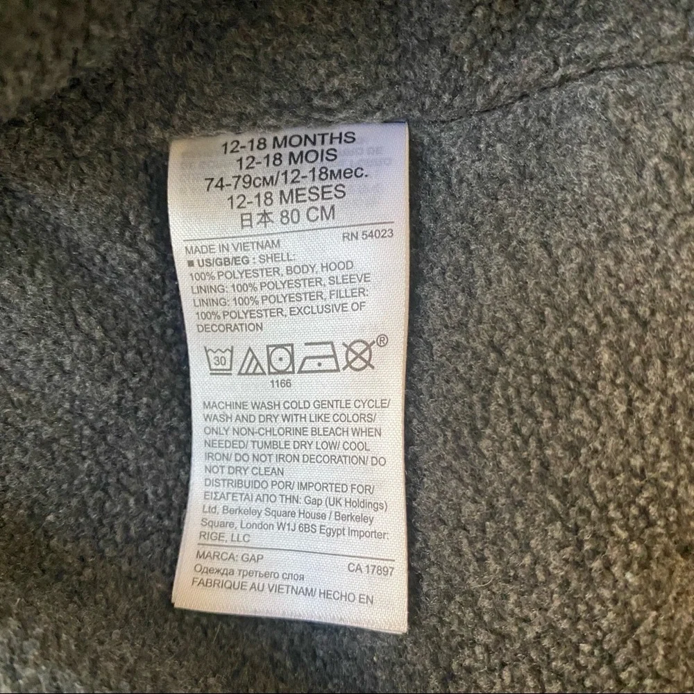 GAP Red Puffer Hooded Kids Jacket